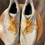 Hoka  Women's Cream Athletic Shoes with Yellow Laces Photo 1