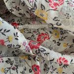 Ganni Ditsy Floral Ruffle Front Blouse Sheer Button Up Top Size M / L Photo 8
