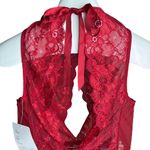Janice Sheer Lace Teddy Lingerie Red Photo 6