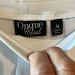 The Comfy Onque Casual White Knit Pants Womens Medium Business Casual Cropped Photo 4