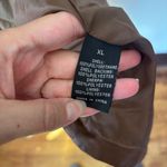 Baccini Brown Faux Leather + Fur Trim Coat Photo 9