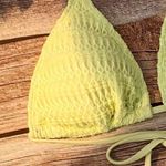 SheIn Light Yellow Textured Bikini Set Photo 3