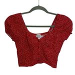 Princess Polly  Red Floral Laura Top Photo 0