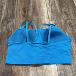 Soma  Strappy Longline blue racerback sports bra, large. Photo 2