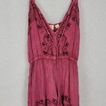 Beach By Exist Womens Romper Small Pink V-Neck Tassels Spaghetti Strap Photo 10