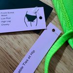 Wild Fable Women's Green Ribbed Side-Tie Cheeky Bikini Top - Size XXS - NWT Photo 3