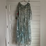 Mac Duggal  Floral‎ Embroidered Illusion Long Sleeve Gown- NWT 14 Photo 8