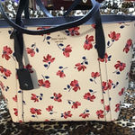 Kate Spade ♠️ Cara Large Leather Tote Wkr00520 Shoulder Bag Tea Garden Toss Photo 0
