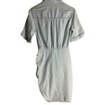 Veronica Beard  Hensley Light Blue Ruched Tie Waist Denim Shirt Dress Size 2 Photo 15