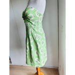 Tibi Vintage Y2K Strapless Des Size 4 Brocade Floral Print Green Party Dress Photo 3