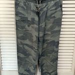 Splendid  Green Camo Pants Elastic Hem Tie Size‎ Small Soft Lightweight Pockets Photo 0