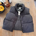 NWT NIA The Brand Nylon Puffer Vest in Black Size Large Photo 0