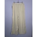 Cable & Gauge Studio Ladies Striped Linen-Blend Wide-Leg Pants Small Boho Beach Photo 2