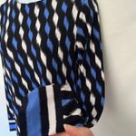 Michael Kors  Geometric Sheath Dress Sz 2 Y2K Preppy Blue Office Modern Minimal Photo 3