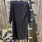 DKNY  Cocktail Dress 8 Black Sequined Long Sleeve Tuxedo Sheath Double Breasted Photo 9