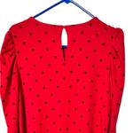 Old Navy Red Long Sleeve Dress with Black Dots Sz L NWT Photo 4