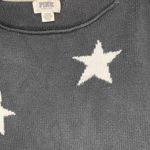 PINK - Victoria's Secret Pink Victoria Secret Cropped Off-The-Shoulder Sweater Black Star Print Medium Photo 6