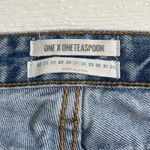 One Teaspoon One X Freebirds Low Rise Distressed Denim Jeans Sz 27 Zipper Hem Photo 5