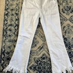FOR THE REPUBLIC Frayed Hem White Jeans Photo 0