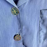 Peter Popovitch Vintage Blue Pullover Collared 1/4 Button Up Windbreaker USA L Size L Photo 3