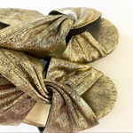 Patricia Nash  Ricardo Gold‎ Metallic Leather Wedge Women’s Size 9 Espadrilles Photo 4