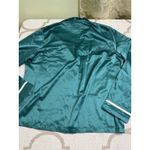 Abercrombie & Fitch  green satin Long sleeve pull on pants PJ set, size XL Photo 7