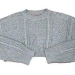 Edikted NWT  grey cable knit cropped sweater Photo 0