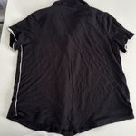 Stars Above  Black Pajama Set. White Trim. Short sleeve & capri bottoms. Size XS Photo 6