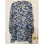 Saloni Tilly Floral Silk Mini Dress in Forget Me Knot Size 2 Blue Photo 6