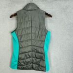 Oakley Women's Small Vest Gray Green Quilted Puffer Fleece Outdoor Hiking Active Photo 1