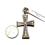 Silver cross‎ Pendant with Swarovski crystals Photo 1