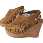 Olivia Miller NWOT laser cut cork wedge sandal 10 Photo 1