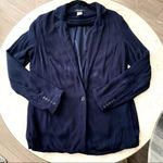 Level Eight Navy Blazer Single Button Minimalist Officewear Work Career Size M Blue Size M Photo 3