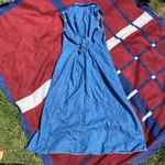 Robbie Bee Vintage  denim blue collared maxi dress Photo 1