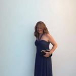 Jenny Yoo purple maxi dress size 6 dark halter gala periwinkle formal evening Photo 1