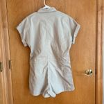 Pistola  Womens Zip Up Romper Short Sleeve‎ Drawstring Waist Casual Beige Photo 3