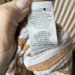 Every Striped Button Down Shirt Dress White and Orange Roll Tab Sleeve Size XS Photo 7