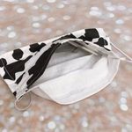 Cow Print Black And White Premium Cotton Face Mask Multiple Photo 2