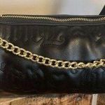 Juicy Couture bag Quilted Black Puff Roll crossbody NEW faux leather gold chain Photo 0