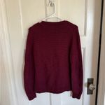 J.Crew  burgundy classic crewneck sweater size small Photo 3