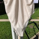 Splendid  Ivory Plunge Crochet One-piece Swimsuit L Photo 2