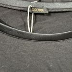 Oroblu Perfect Line Cotton T Shirt Womens Large Black Solid Long Sleeve Blouse Photo 6