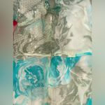 vintage floral cream and blue mini dress with sequins Size M Photo 6