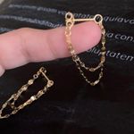 18K Gold Plated Gold Chain Tassel Dangle Drop Earrings for Women Photo 3