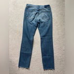 Mother Superior The Trickster Skimp Fray Thrill Seeker Jeans High Rise Straight Blue Size 28 Photo 6