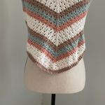 Guess  Crochet Knit Halter Top Medium Chevron Boho‎ Chic Festival Y2K Hippie Photo 3