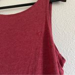 Zyia  Red / Burgundy / Maroon Swirl Low Tie Back Athletic Workout Tank in Small Photo 6