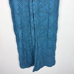 Free People  Beach Get Away Fauxchet Flare Pants Teal Blue Size XL EUC Photo 3