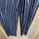 Hollister  Navy Blue Striped Cropped Wide Leg Tie Soft Jumpsuit Small Photo 5