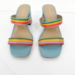 Ann Taylor Ann‎ Taylor Machelle Rainbow Block Heel Sandals 6 Photo 1